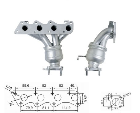 VW POLO 1.4i 1390 cc 40 Kw / 54 cv AKP Magnaflow CAT Bouwjaar: 1