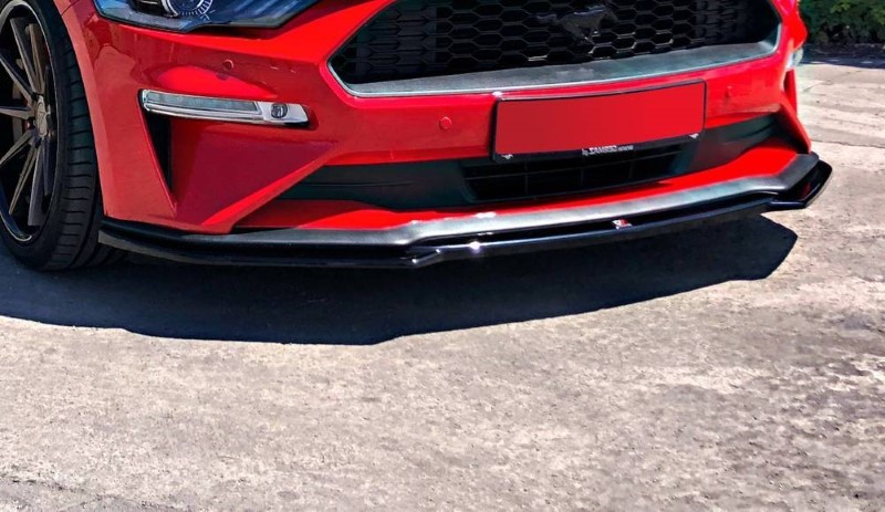 Voorspoiler Ford Mustang Mk. 6 Facelift Glanzend Zwart