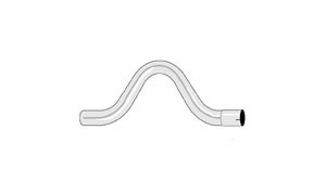 cardanbocht ca. L=700mm 1 3/4 inch (44,5mm) Simons RVS