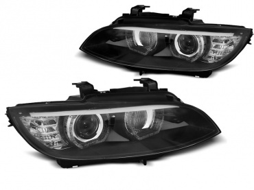Headlights BMW E92/E93 Angel Eyes 3D LED Xenon black