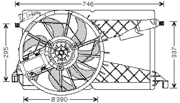 FAN.COMPLEET Mazda 3 04-08 2.0I-16V/1.6 CITD 100+81kw