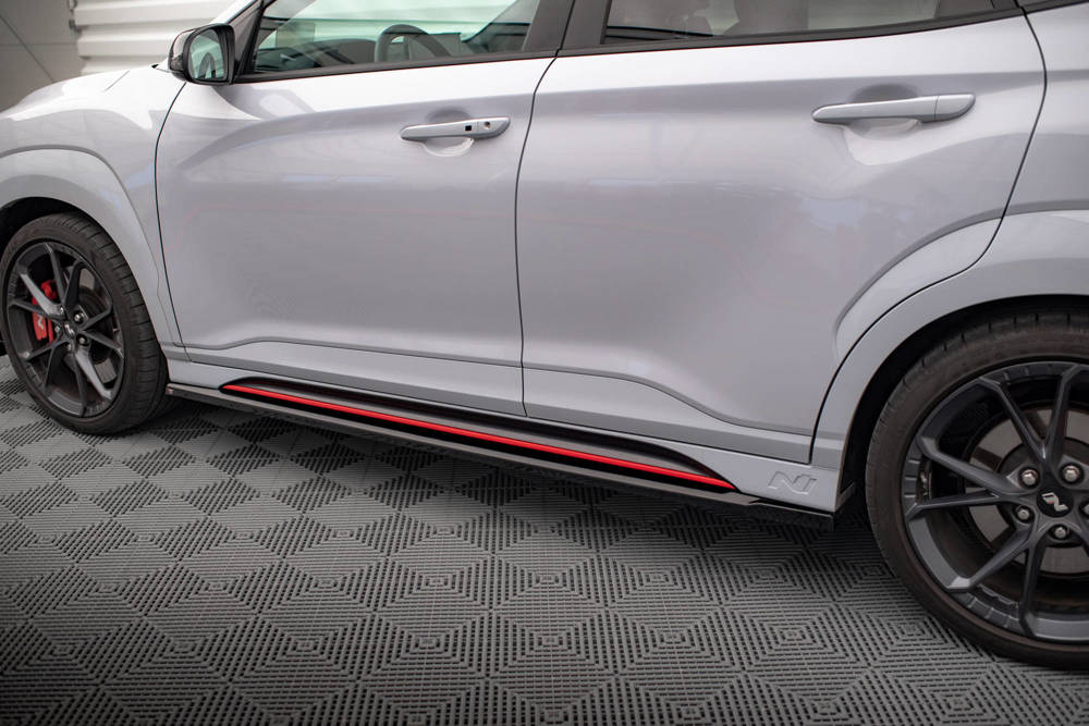 Zijskirts V.1 Hyundai Kona N Maxton Glans Zwart