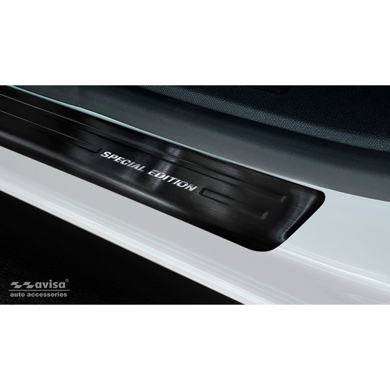 Black Stainless Steel Door sill protectors  Citroën C5 Aircross 2018- Incl. Facelift 'Special Edition' - 4-pieces