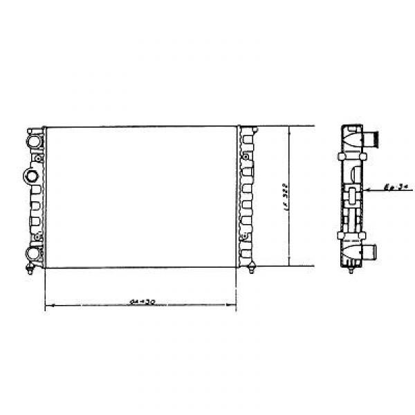 Radiator GOLF/VENTO 91-97 430x322 1.4/1.6