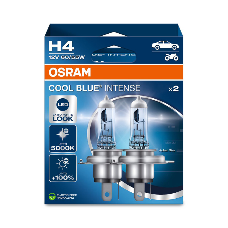Osram Cool Blue Intense NextGen Halogen bulbs - H4 - 12V/60-55W - set of 2 pieces