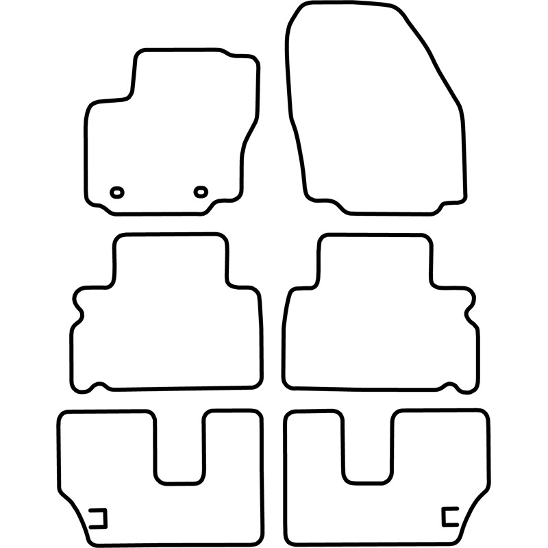 Set velour car mats  Ford Galaxy 2006-2011 (7 persons)