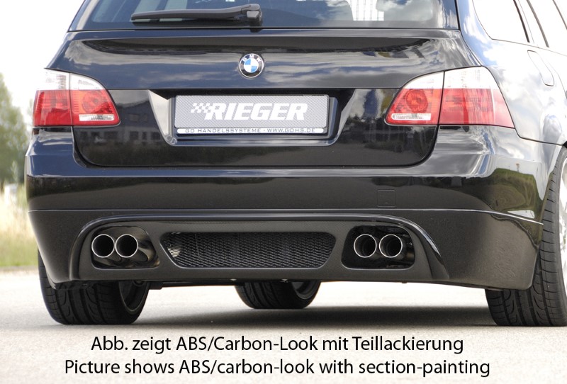 Achterbumper Diffusor Carbon BMW E61 met ABE Rieger