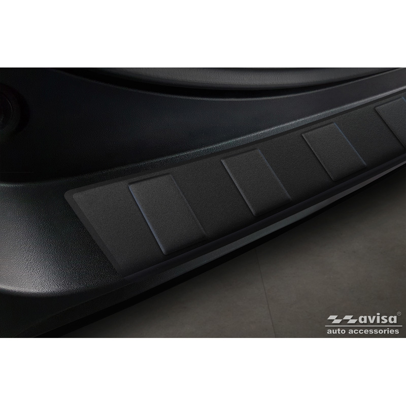 Matt Black Stainless Steel Rear bumper protector  Toyota RAV4 (5th Gen.) 2018- & Suzuki Across 2020- 'Ribs'