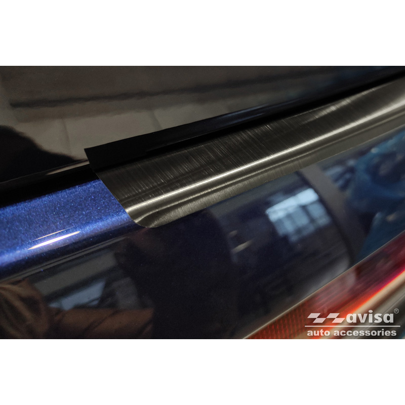 Black Stainless Steel Rear bumper protector  Audi Q7 (4M) 2015-2019 & FL 2019- incl. S-Line