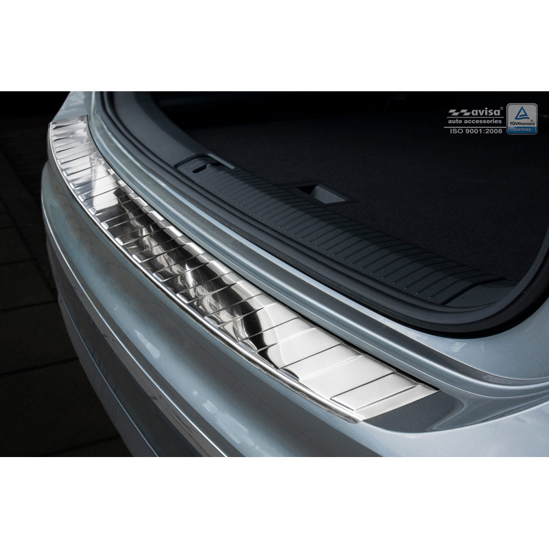 Chroom RVS Achterbumperprotector  Volkswagen Tiguan II incl. Allspace & R-Line 2016-2020 & FL 2020-2024 'Ribs'
