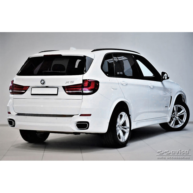 Echt 3D Carbon Achterbumperprotector  BMW X5 F15 2013-2018 met M-Pakket 'Ribs'