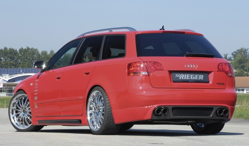 Achterbumper Diffusor Carbon look duplex Audi A4 8E B7 11.04- Rieger