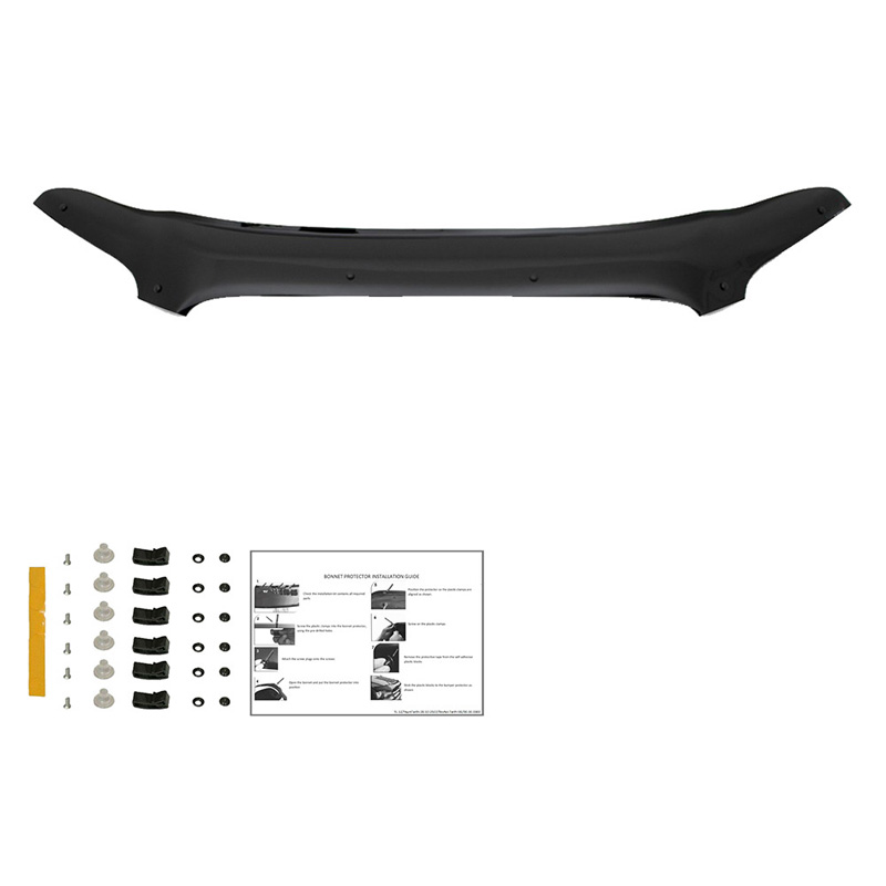 Motorkapbeschermer (steenslagcover)  Ford Transit MK8 Facelift 2019- - Glanzend zwart