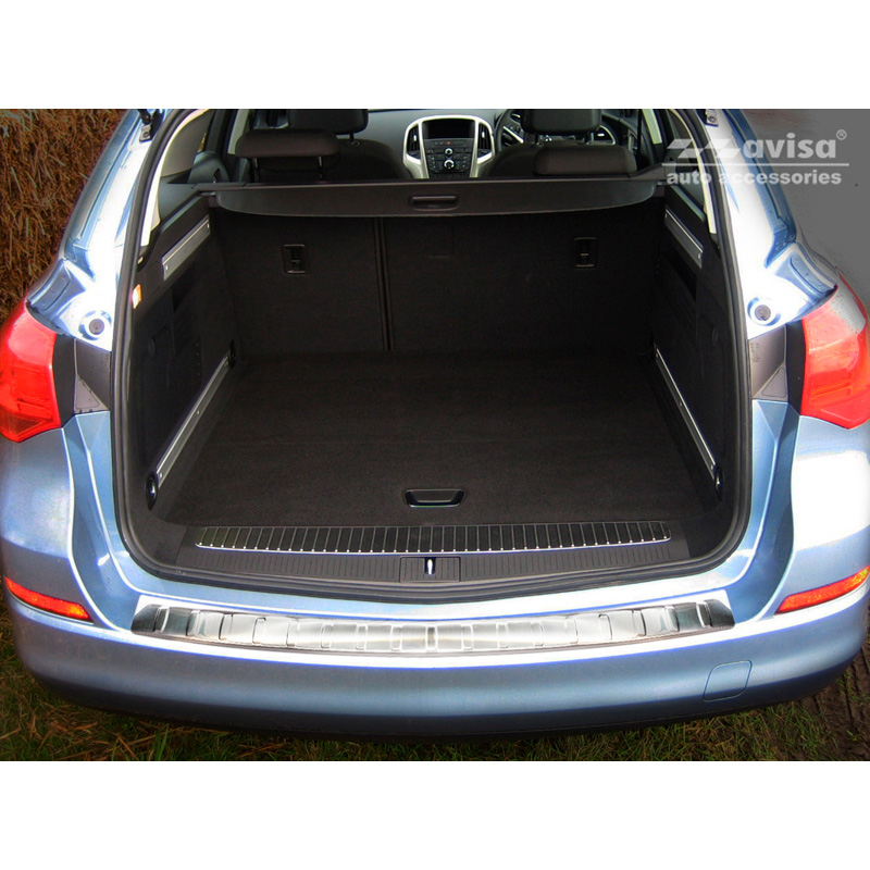 Stainless Steel Rear bumper protector  Opel Astra J Sportstourer Facelift 2012-2015 'Ribs'