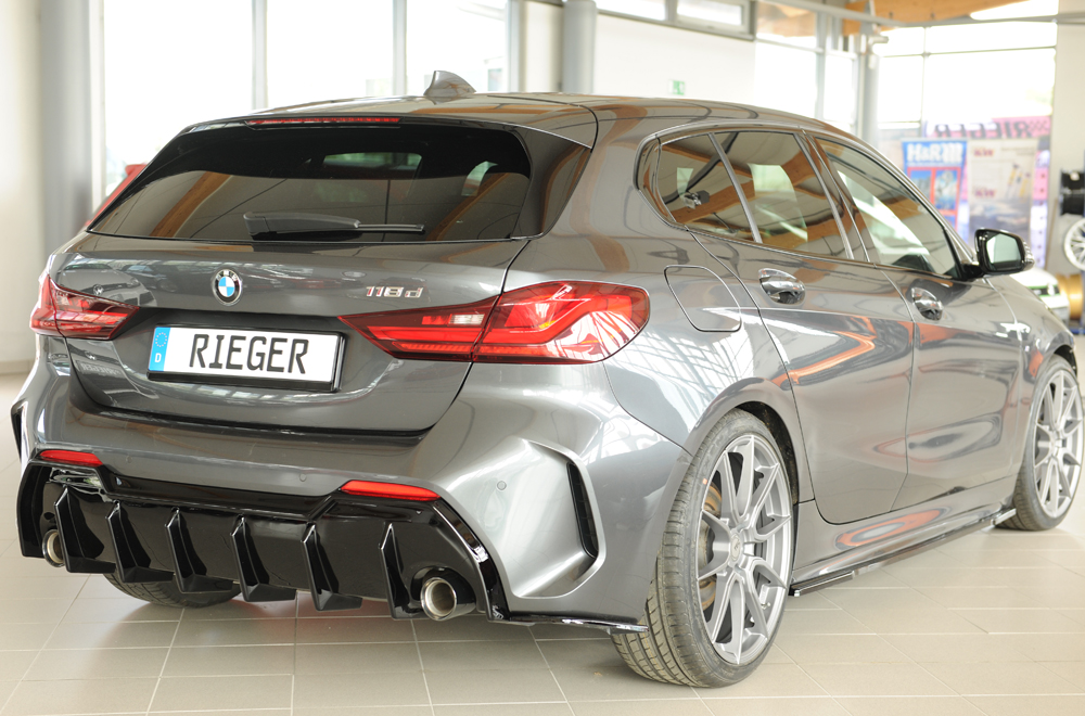 Diffuser BMW 1 Serie F40 Rieger Glans Zwart