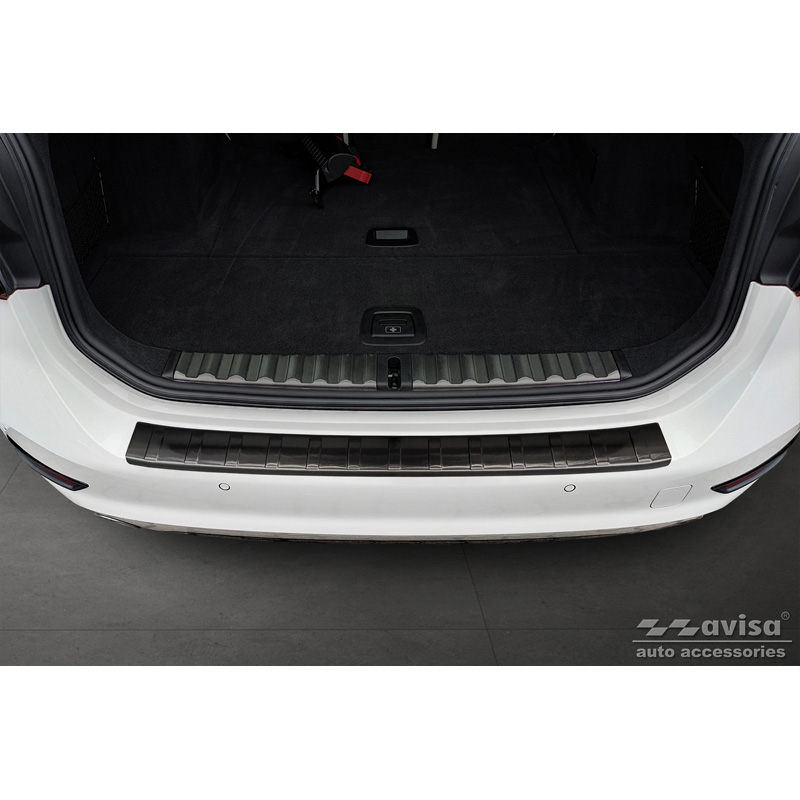 Black Stainless Steel Rear bumper protector  BMW 3-Series G21 Touring 2019-2022 'Ribs'