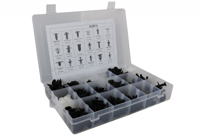 Auto Clips Plastic fasteners Kit 415 pcs