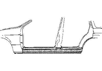 OVERSIZEDEEL Dorpel R 4D AUDI 80 9/78 > 8/84 AUDI 90 > 8/84