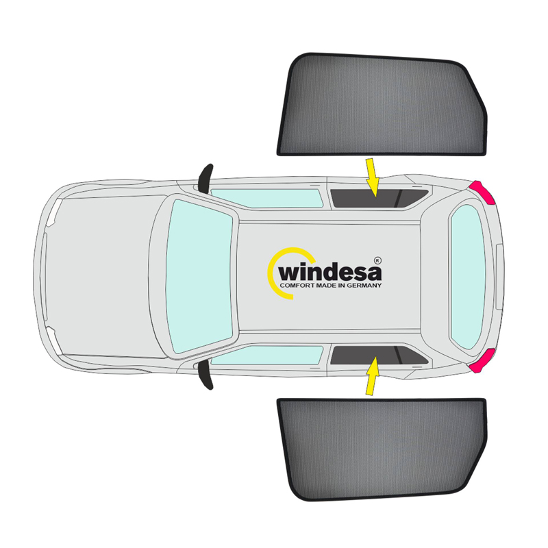 SunClip Privacy & Sun protection  Ford Ranger Crew Cab 2022- & Volkswagen Amarok II 2022-