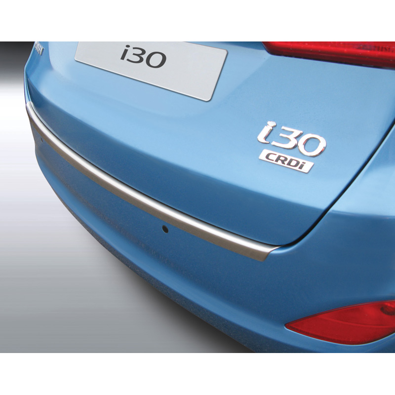ABS Rear bumper protector  Hyundai i30 Tourer 2012-2017 'Brushed Alu' Look
