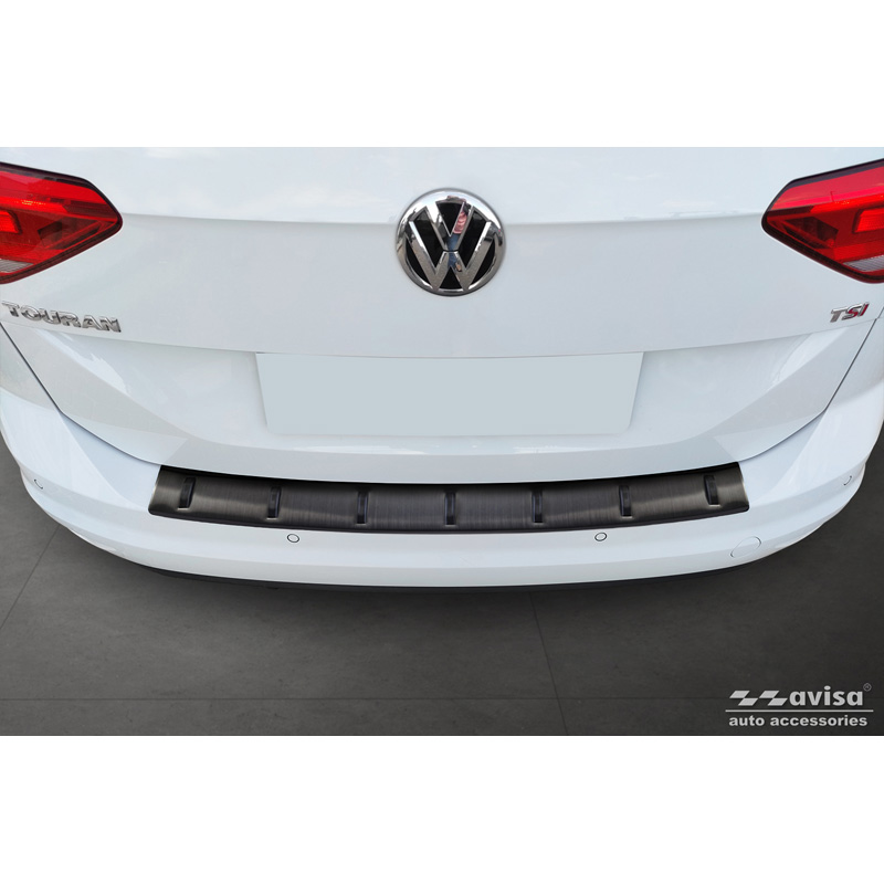 Avisa Black Stainless Steel Rear bumper protector  Volkswagen Touran III 2015- incl. R-Line 'STRONG EDITION'