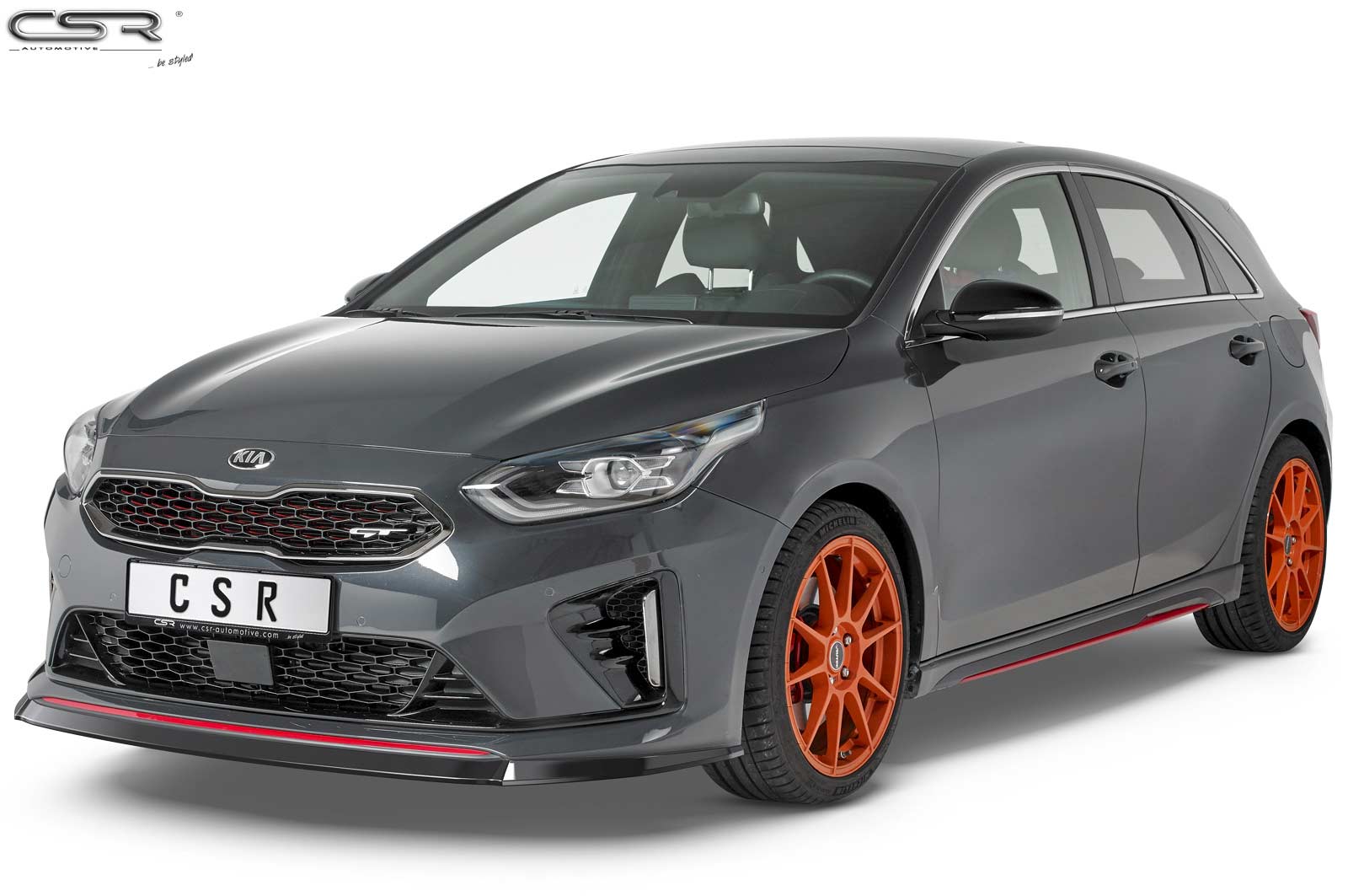 Voorspoiler Kia Ceed (CD) GT CSR Glans Zwart
