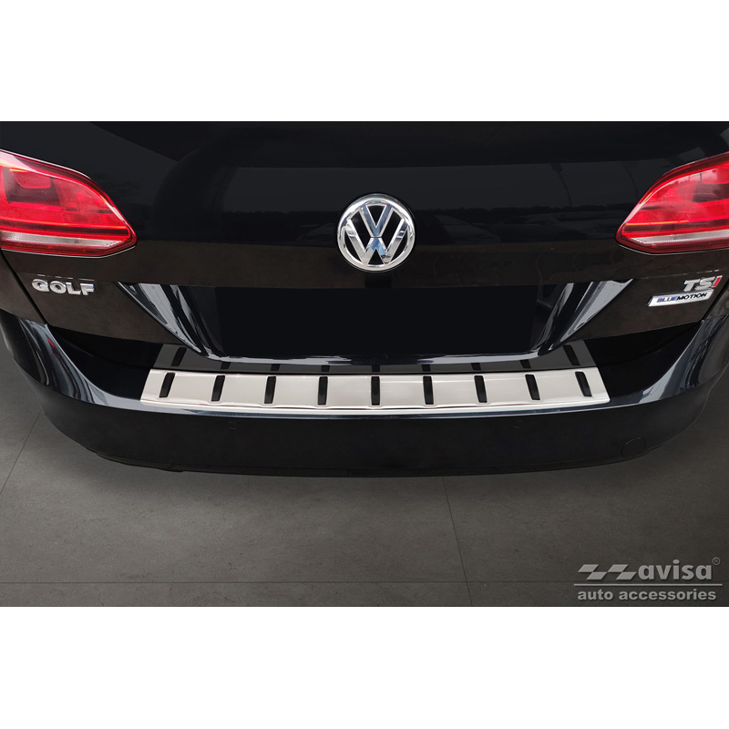 Stainless Steel Rear bumper protector  Volkswagen Golf VII Variant incl. Alltrack 2012-2017 'STRONG EDITION'