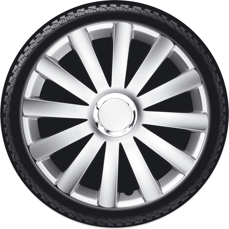 Set wheel covers Spyder 16-inch silver + chrome ring