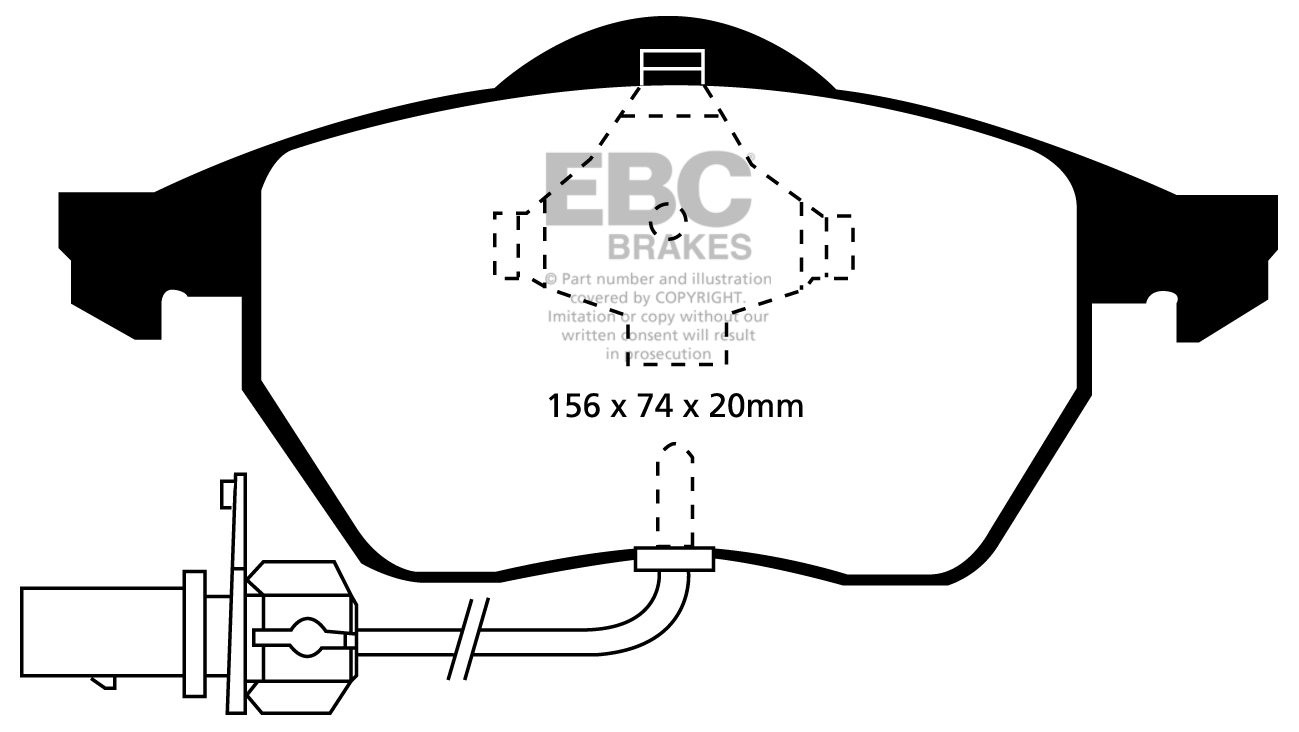 EBC Brakes AUDI A6 C4 2.8 98-2001 Remblokken voorzijde