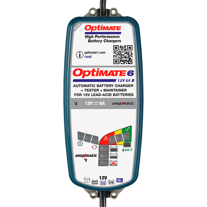 OptiMate 6 Ampmatic 12V/6.0A 9-step battery saving charger-tester-maintainer