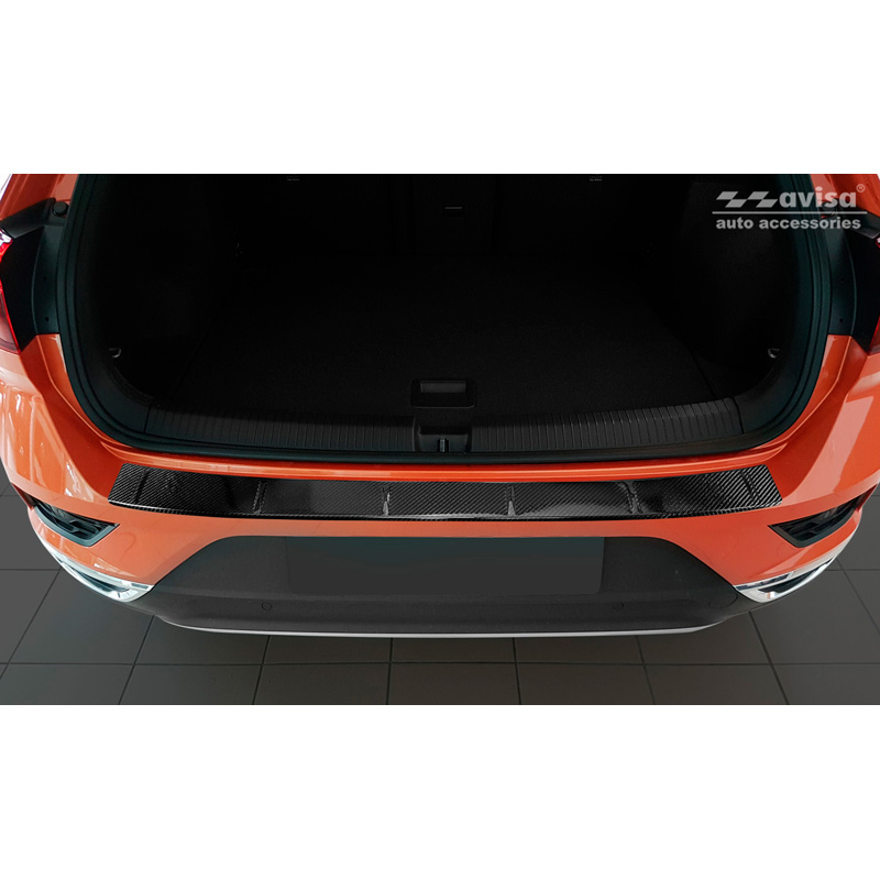 Echt 3D Carbon Achterbumperprotector  Volkswagen T-Roc 2017-2022 & Facelift 2022- incl. Cabrio