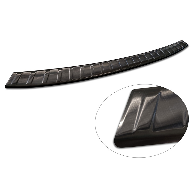 Black Stainless Steel Rear bumper protector  BMW X3 G01 M-Package 2017-2021 & Facelift 2021- Incl. M Competition 2019-2021 'Ribs'
