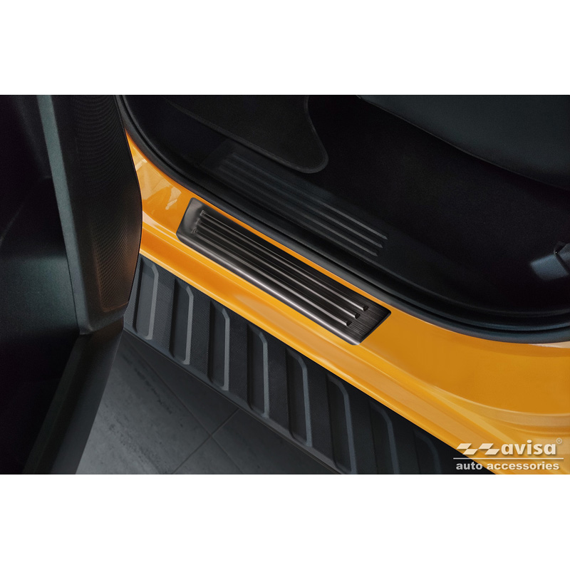 Zwart RVS Instaplijsten  Ford Ranger VI 2022- 'Lines' - 4-delig