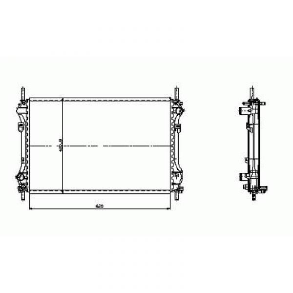 Radiator TRANSIT 00->> 670x380x26 2.0 TDCI/TDI +/-AC
