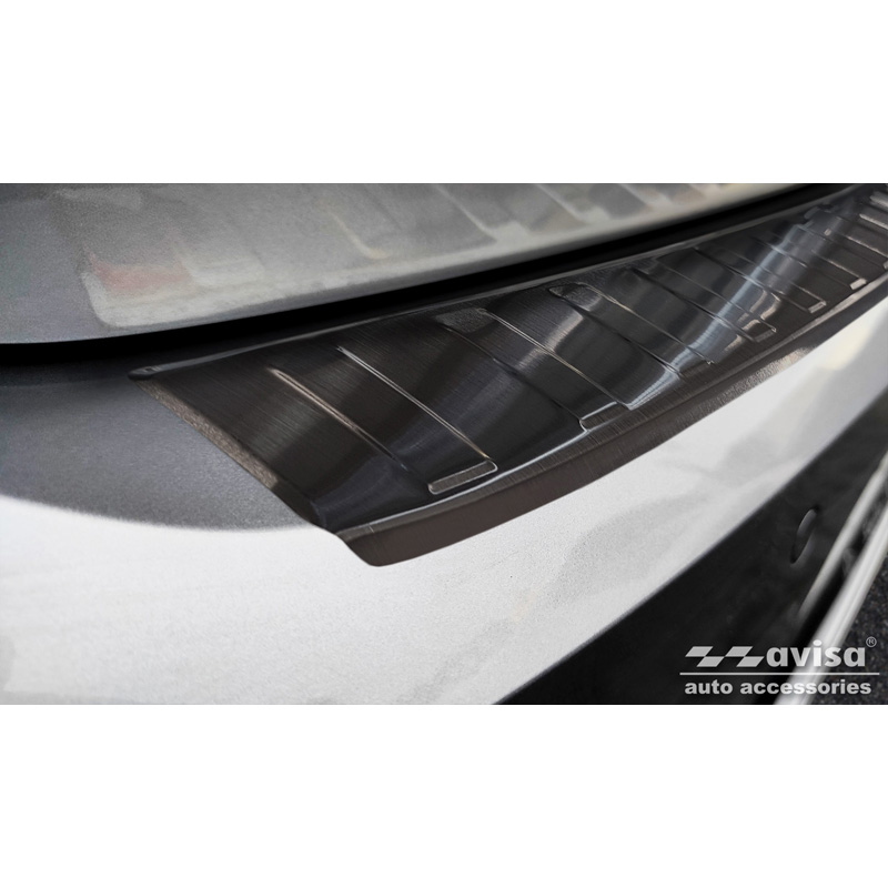 Black Stainless Steel Rear bumper protector  Volkswagen Arteon Shooting Brake incl. eHybrid 2020- 'Ribs'