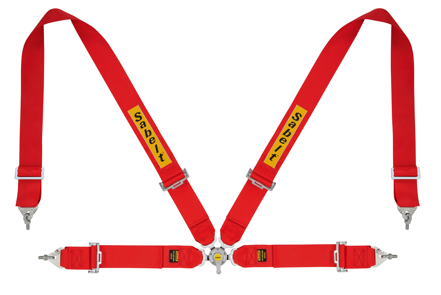 Sabelt Gordel 4 Punts Saloon Steel Rood 3 Inch FIA