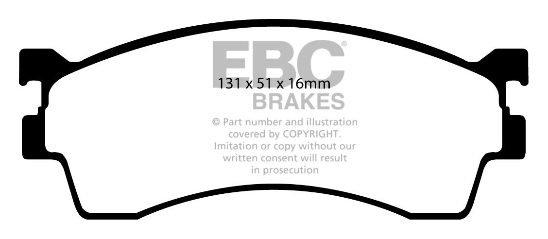EBC Brakes Mazda Premacy 1.8 2001-2005 Remblokken voorzijde gree