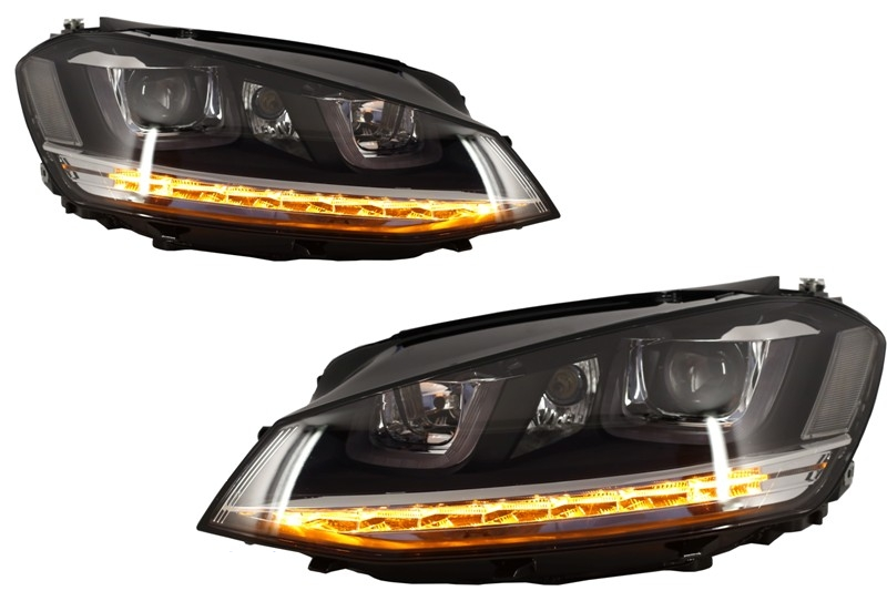 Headlights VW Golf VII LED Daytime Running Lights 12- R-Line Chrome (Dynamic)
