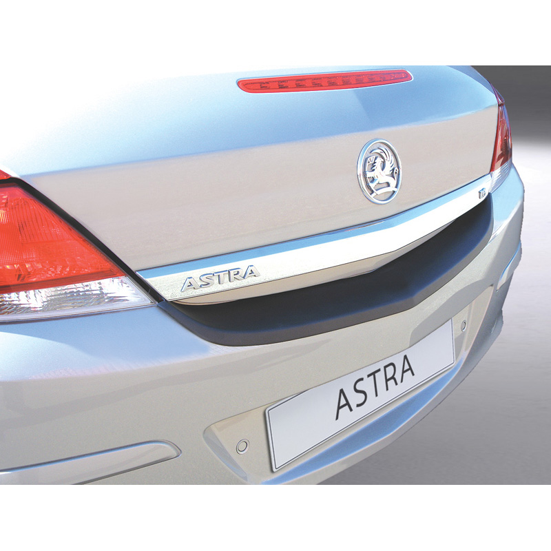 ABS Rear bumper protector  Opel Astra H TwinTop Black