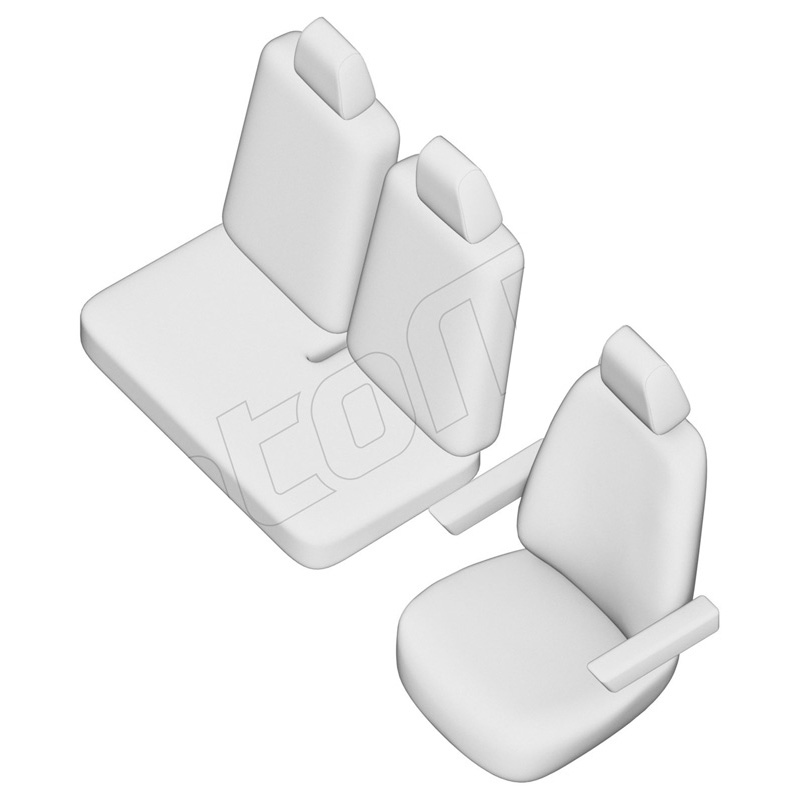Original Design Textile seat covers 2+1  Volkswagen Crafter/MAN TGE 2017- (Standard) (split in backrest bench)