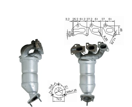 Opel AGILA 1.0i 12V 973 cc 43 Kw / 58 cv Z10XE Magnaflow CAT Bou