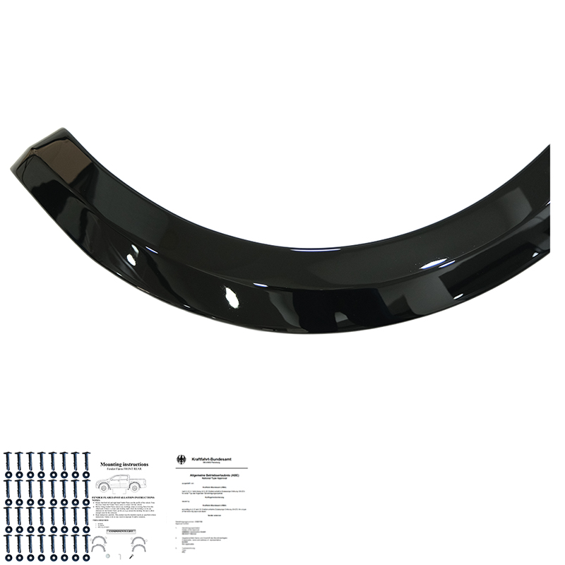 Oneway Set spatbordverbreders (Fender Flares)  Ford Ranger T9 2022- - Zwart glanzend