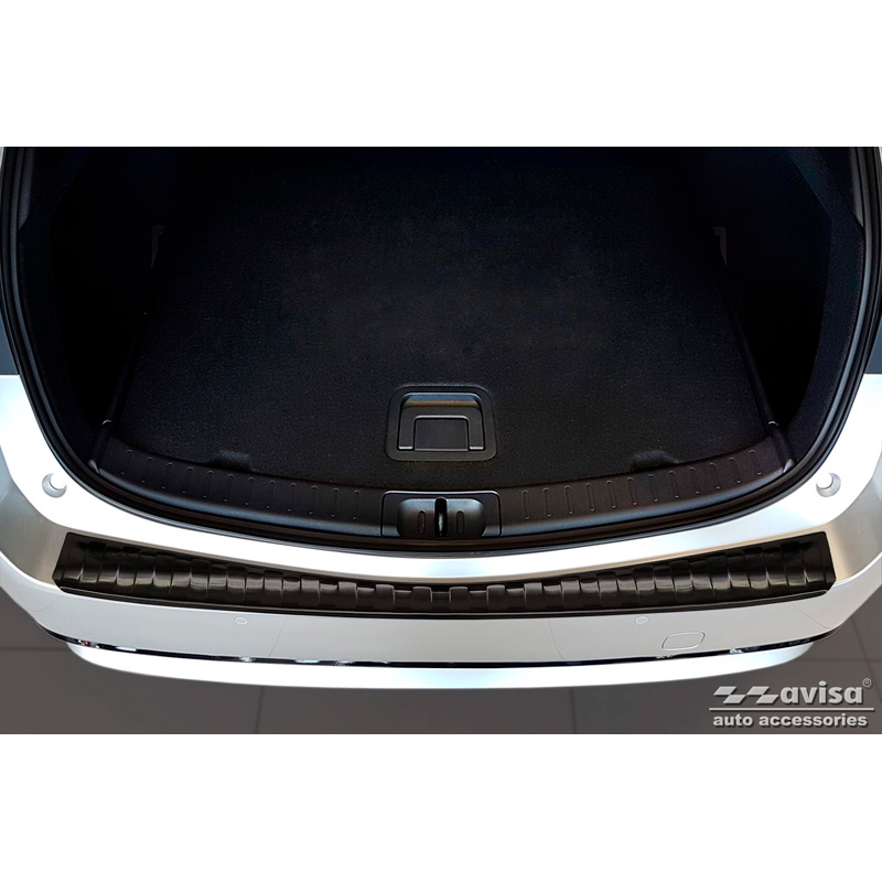 Black Stainless Steel Rear bumper protector  Toyota Corolla XII Combi 2019- (incl. GR Sport) & Suzuki Swace Combi 2020- 'Ribs'