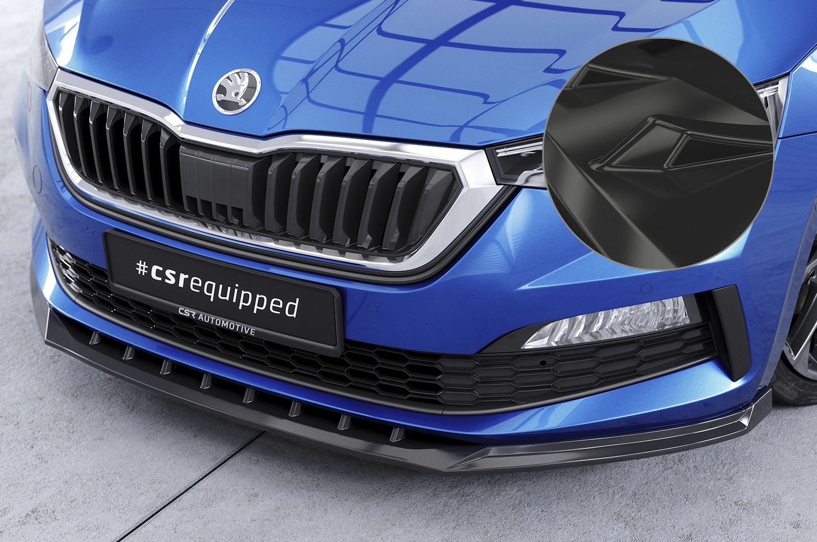Voorspoiler Skoda Scala 2019-2023 – Glans Zwart