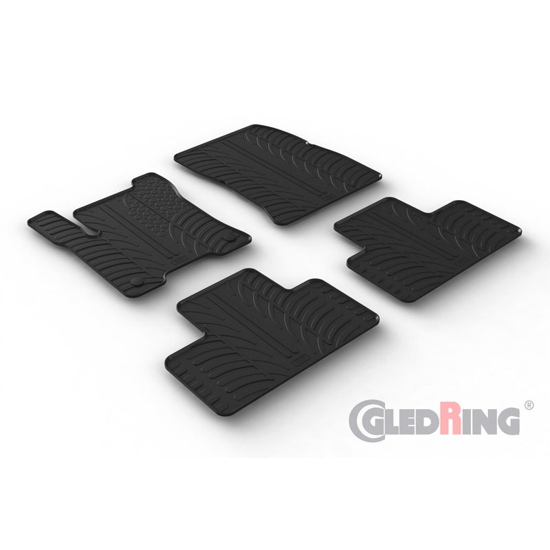 Rubbermatten  Mercedes EQB (X243) 2021- (T profiel 4-delig + montageclips)