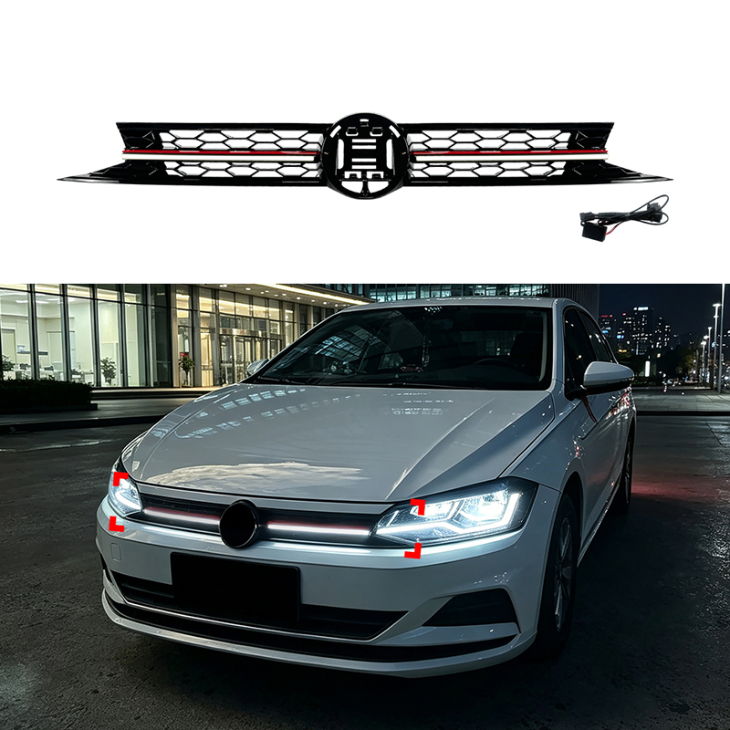 GTi-Look Grill met LED-Strip  Volkswagen Polo VI (AW1) 2017-2021