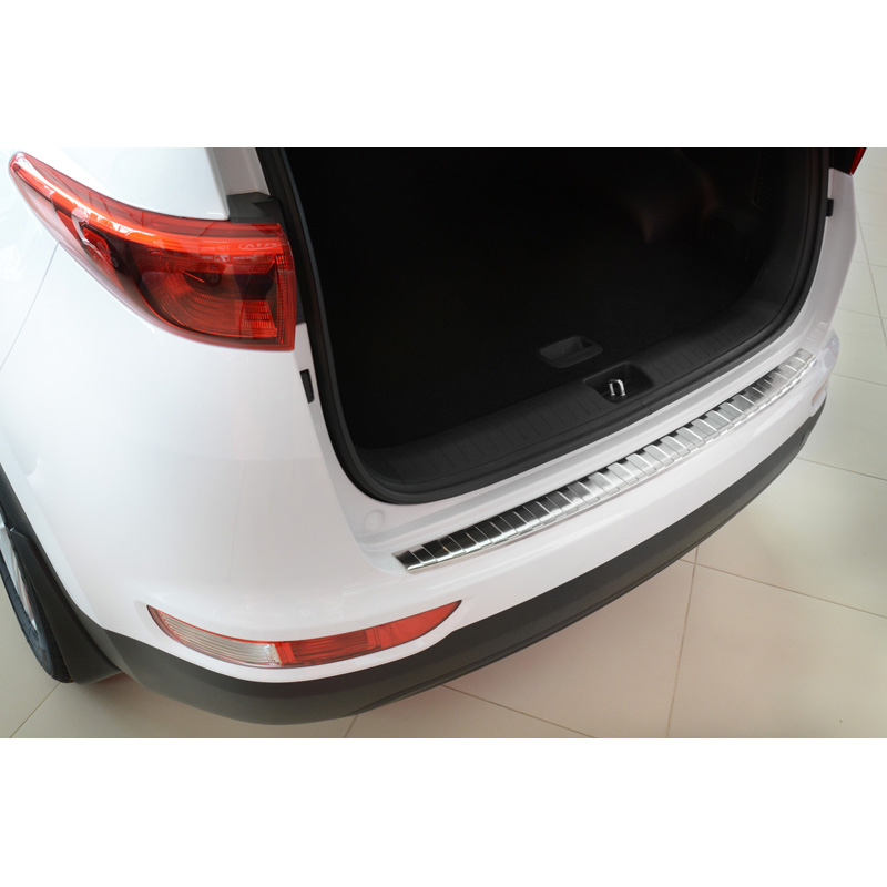 Stainless Steel Rear bumper protector  Kia Sportage IV 2016-2018 'Ribs'