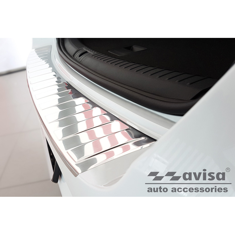 Stainless Steel Rear bumper protector  Seat Leon IV ST Sportstourer incl. FR & Cupra Leon Sportstourer 2020-2024 & FL 2024- 'Ribs'