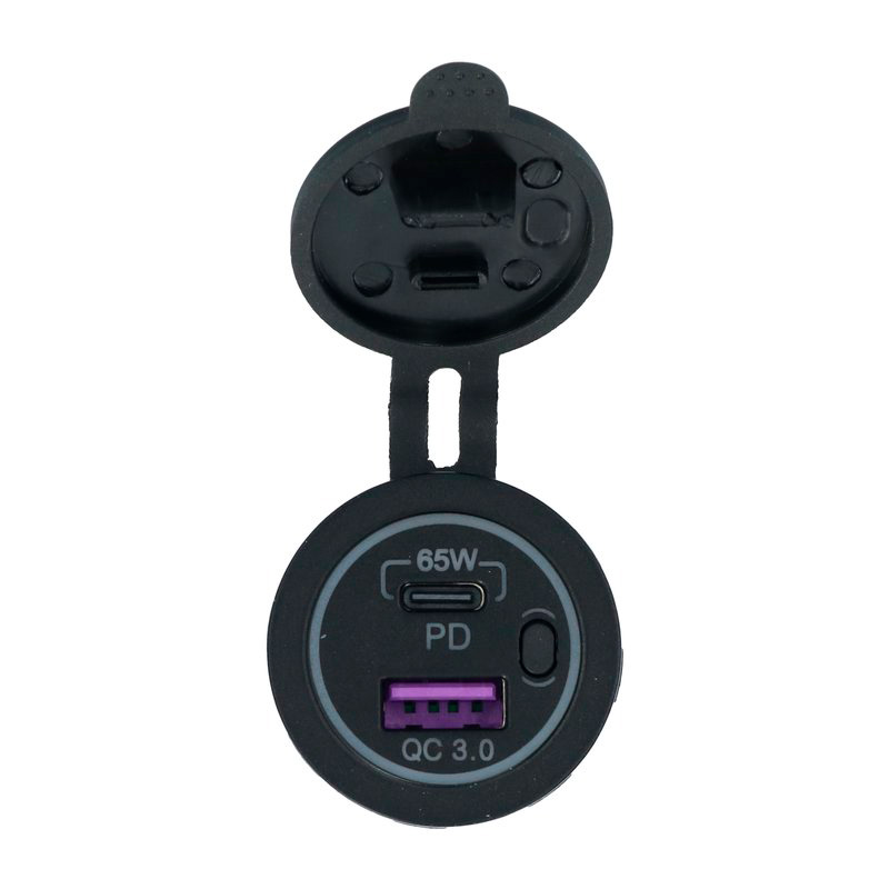 Carpoint Inbouw Aansluiting USB-A / USB-C 65W Snellader