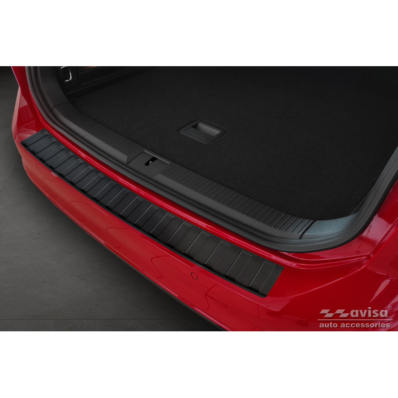 Matzwart RVS Achterbumperprotector  Volkswagen Passat 3G Variant 2014-2023 'Ribs'
